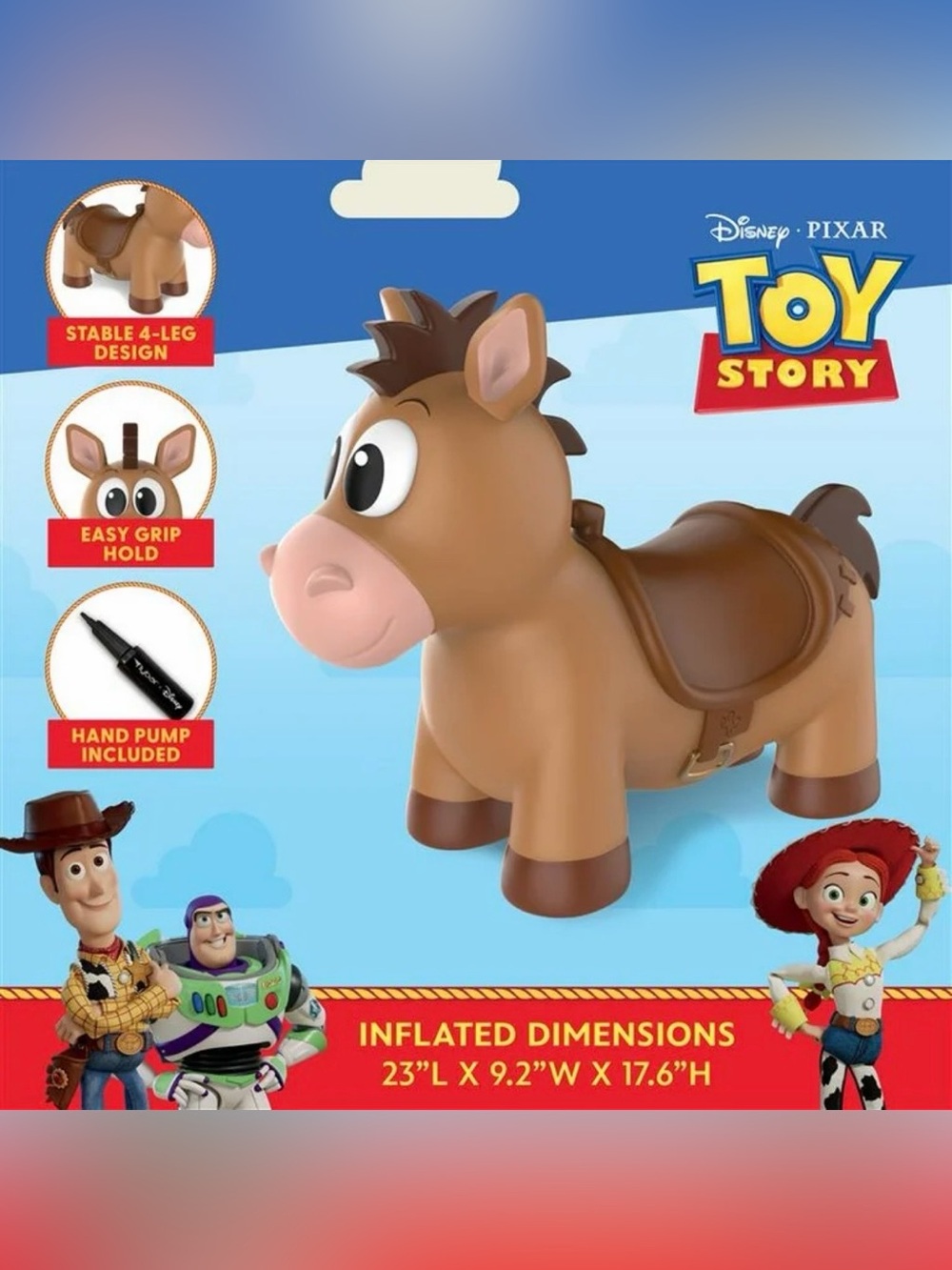 NEW IN BOX Toy Story Inflatable Bullseye Horse Animal Hopper Toy - Picture 4 of 4